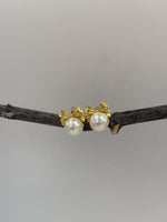 cheap Freshwater Mabe Butterfly bow earrings for daily wear