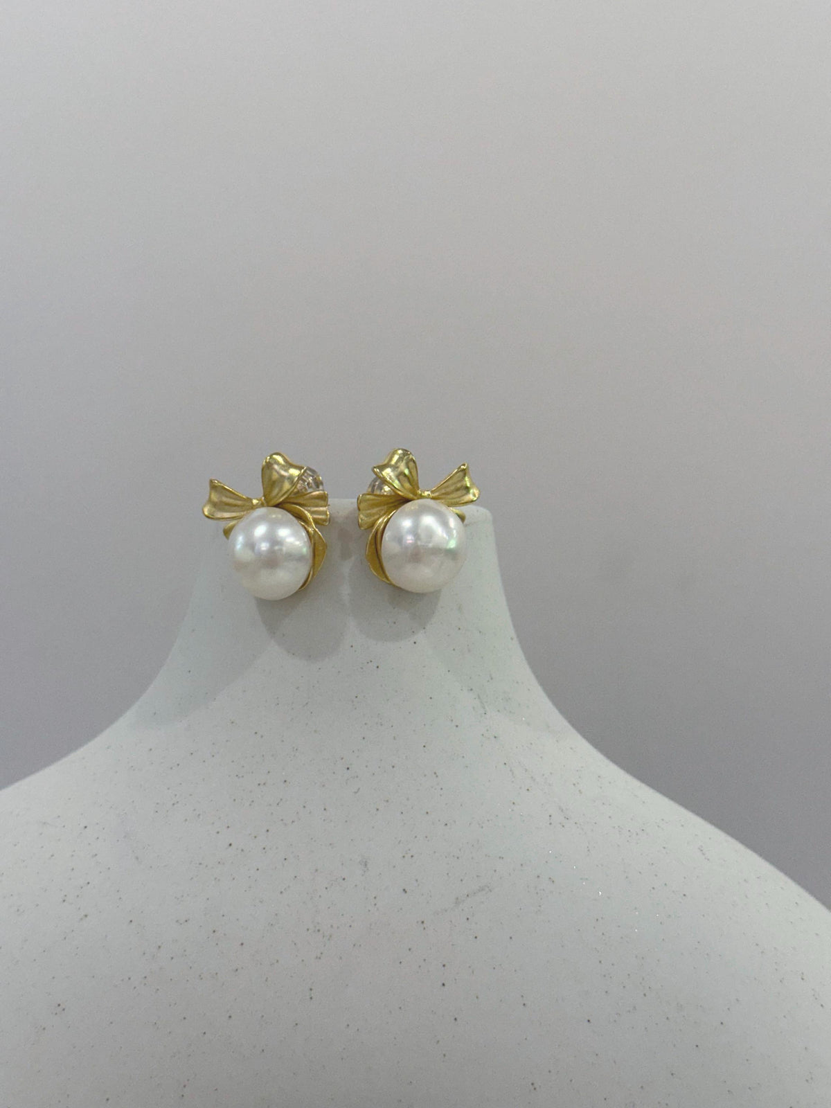 Freshwater Mabe Butterfly bow earrings for daily wear