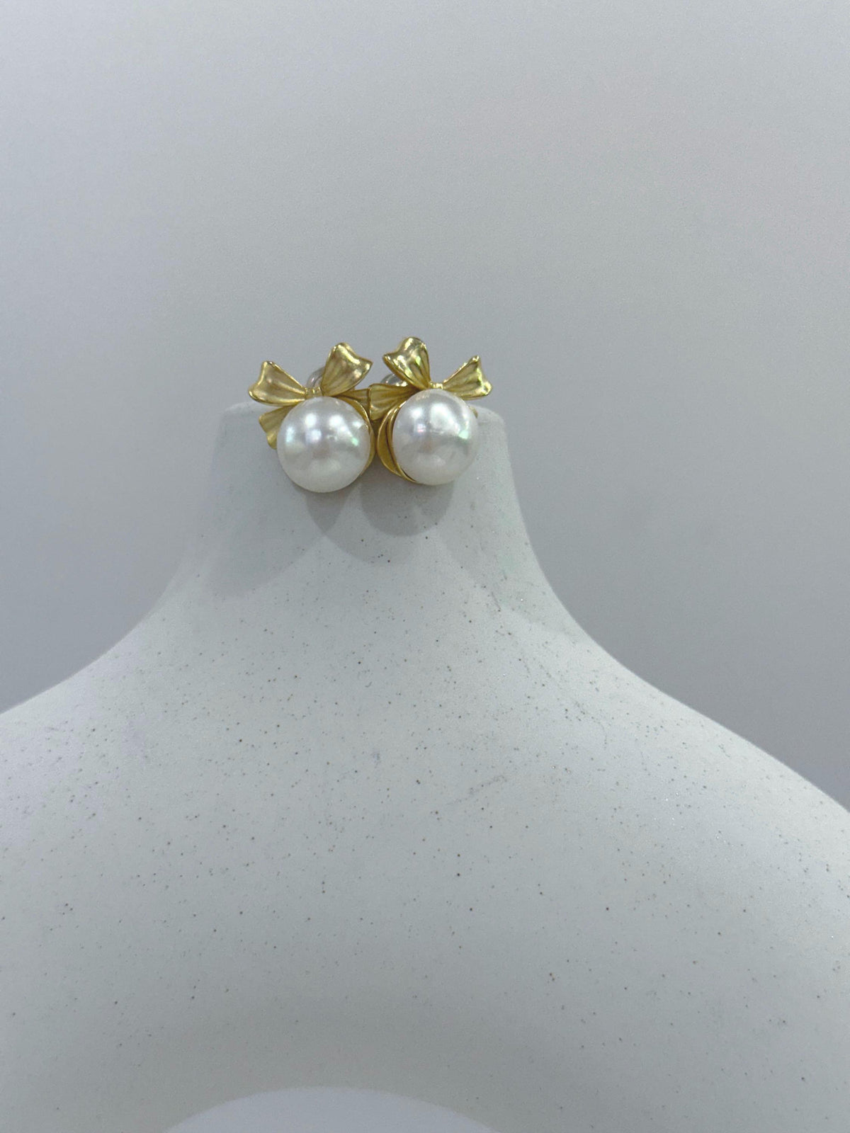 Freshwater Mabe Butterfly bow earrings for daily wear birthday gift