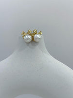 Freshwater Mabe Butterfly bow earrings for daily wear birthday gift