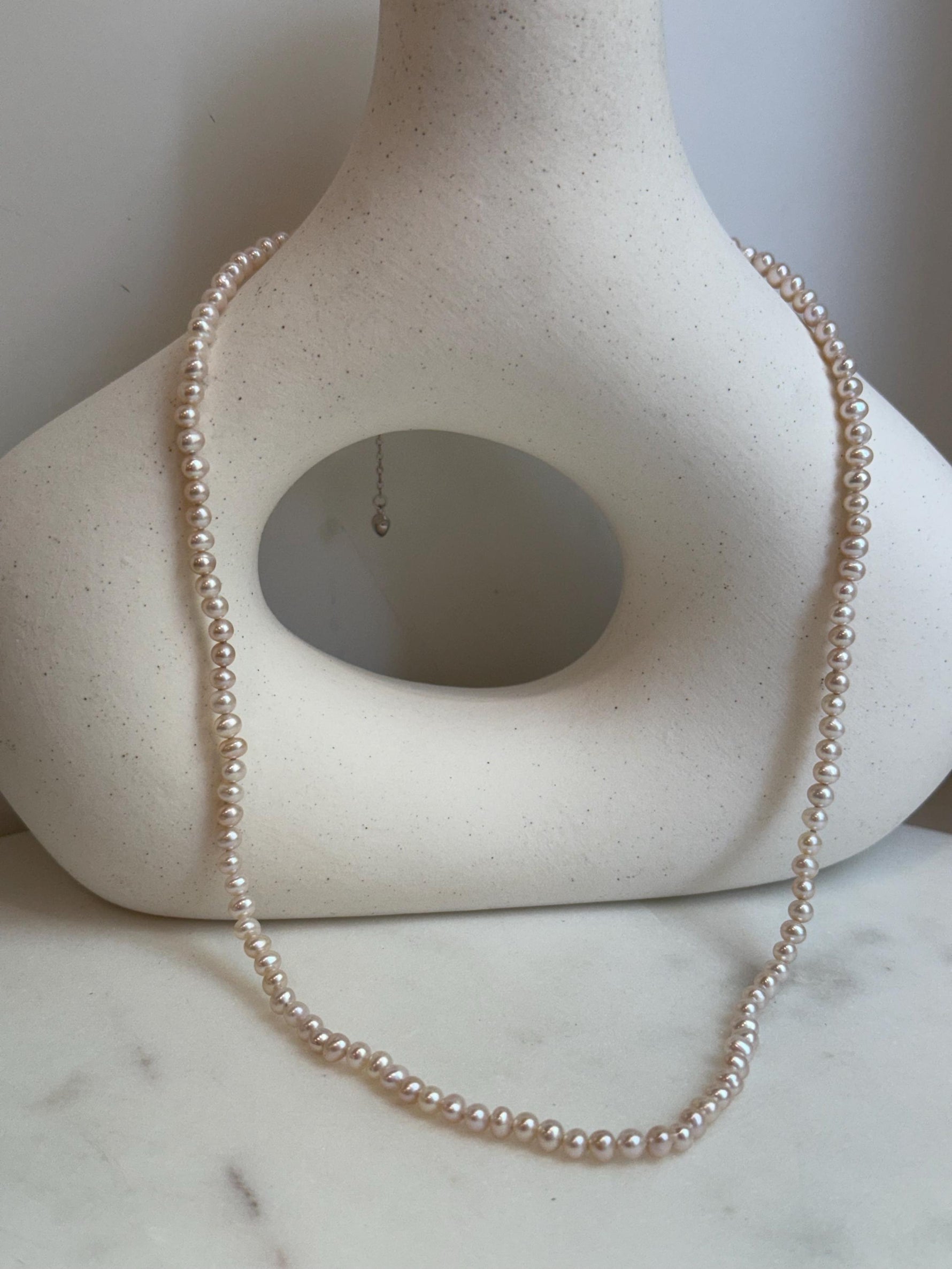 affordable rose small pearls necklace s925 strand for her