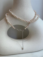 rose small pearls necklace s925 strand for her birthday