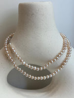 rose small pearls necklace s925 strand for her anniversary