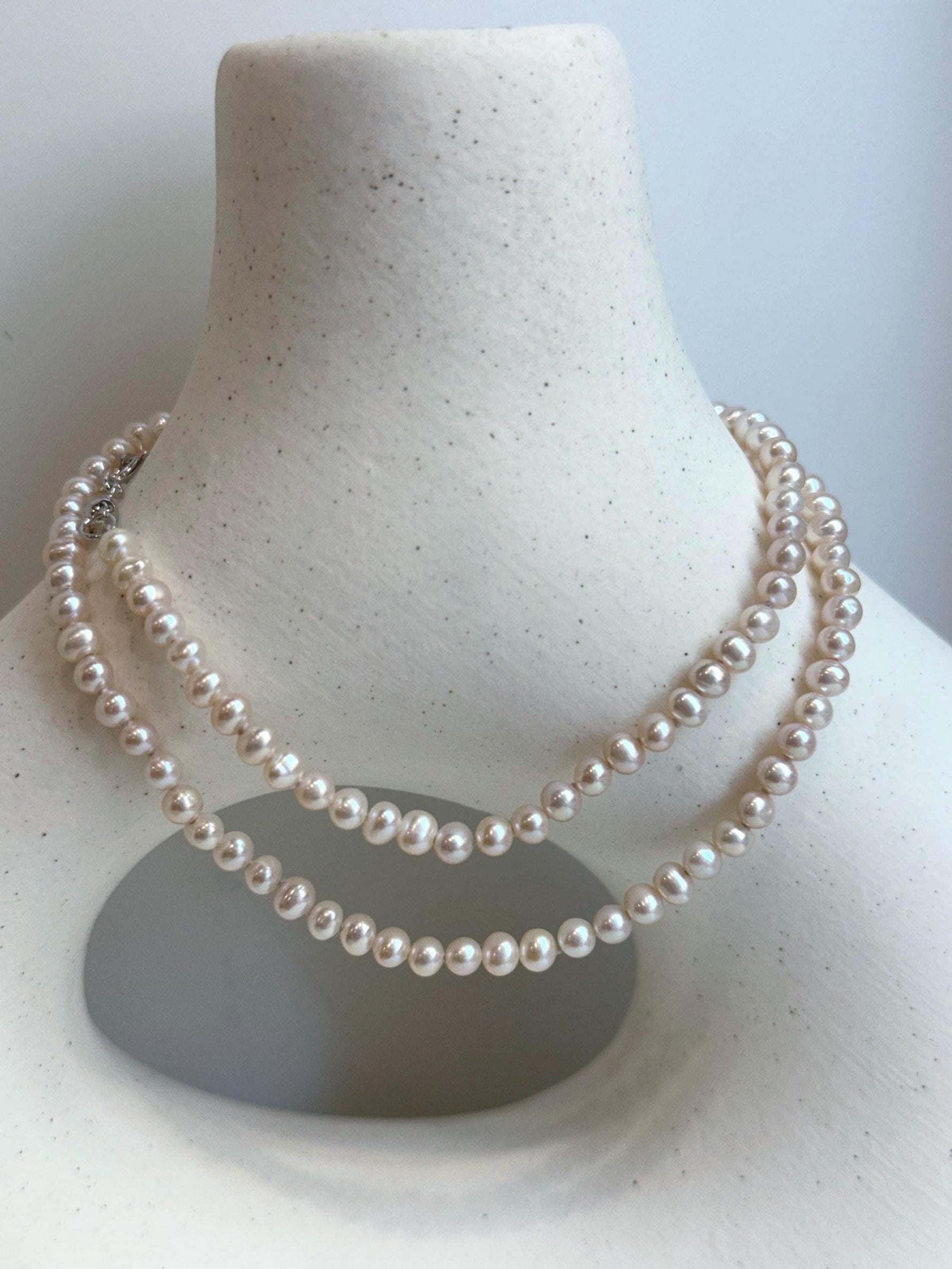 rose small pearls necklace strand for her