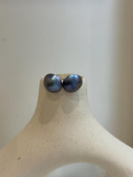 sky blue ocean Mabe pearls s925 silver earrings stud for her graduation