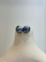 sky blue ocean Mabe pearls s925 silver earrings stud for her anniversary