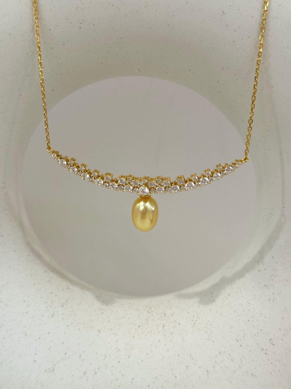 affordable South sea golden pearl vintage necklace set for her