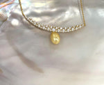 South sea golden pearl vintage necklace set for her daily wear