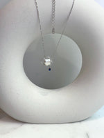 Australian ocean white keshi pearl s925 silver cloud design pendant necklace set for her anniversary