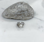 Australian Ocean white pearl silver vintage  ring for her