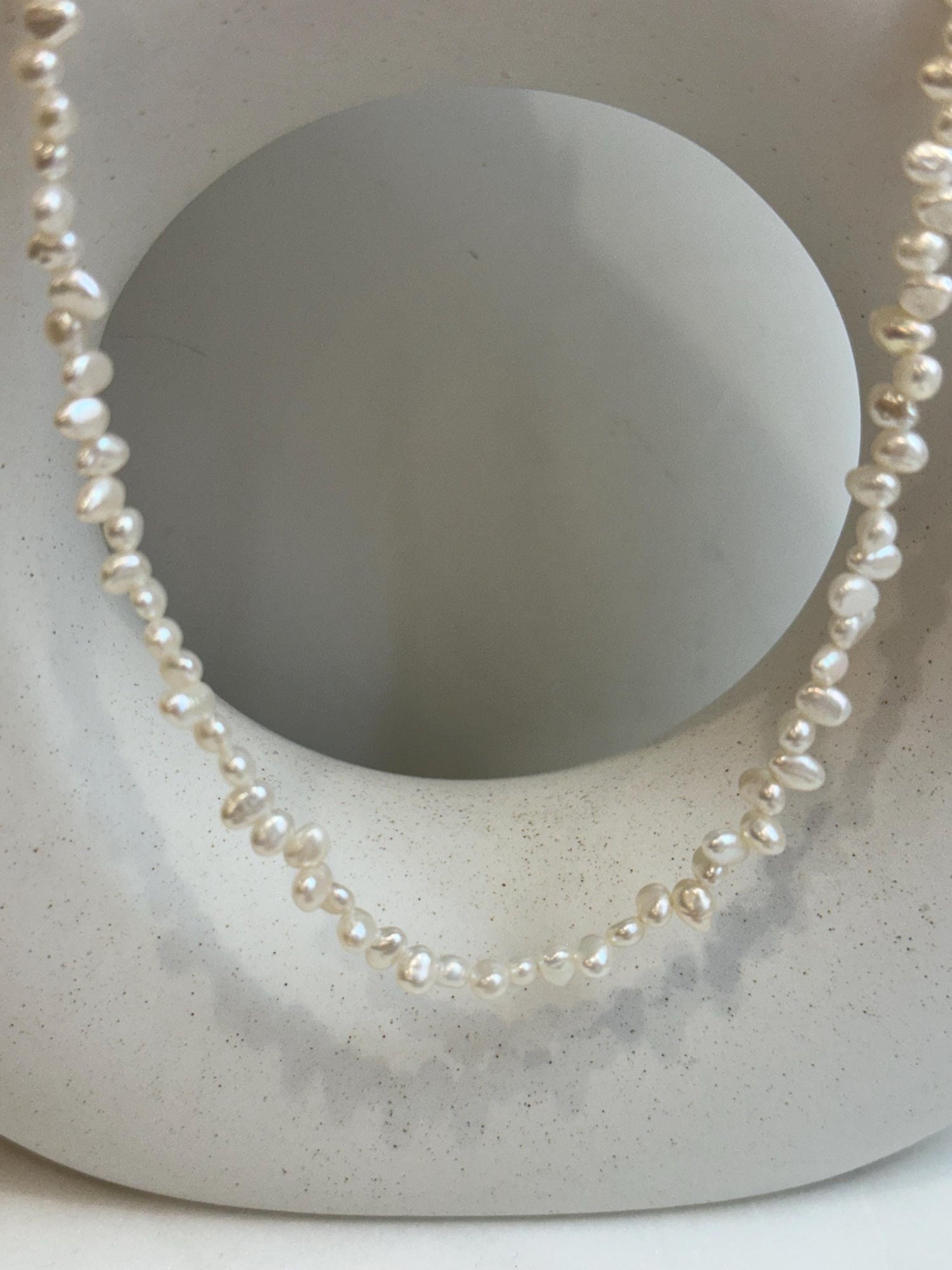 freshwater white petal keshi pearls s925 silver necklace strand for her birthday