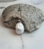 white iridescent baroque pearl s925 silver pendant necklace set for her birthday