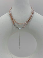 Rare peach small peach strand necklace for her office wear
