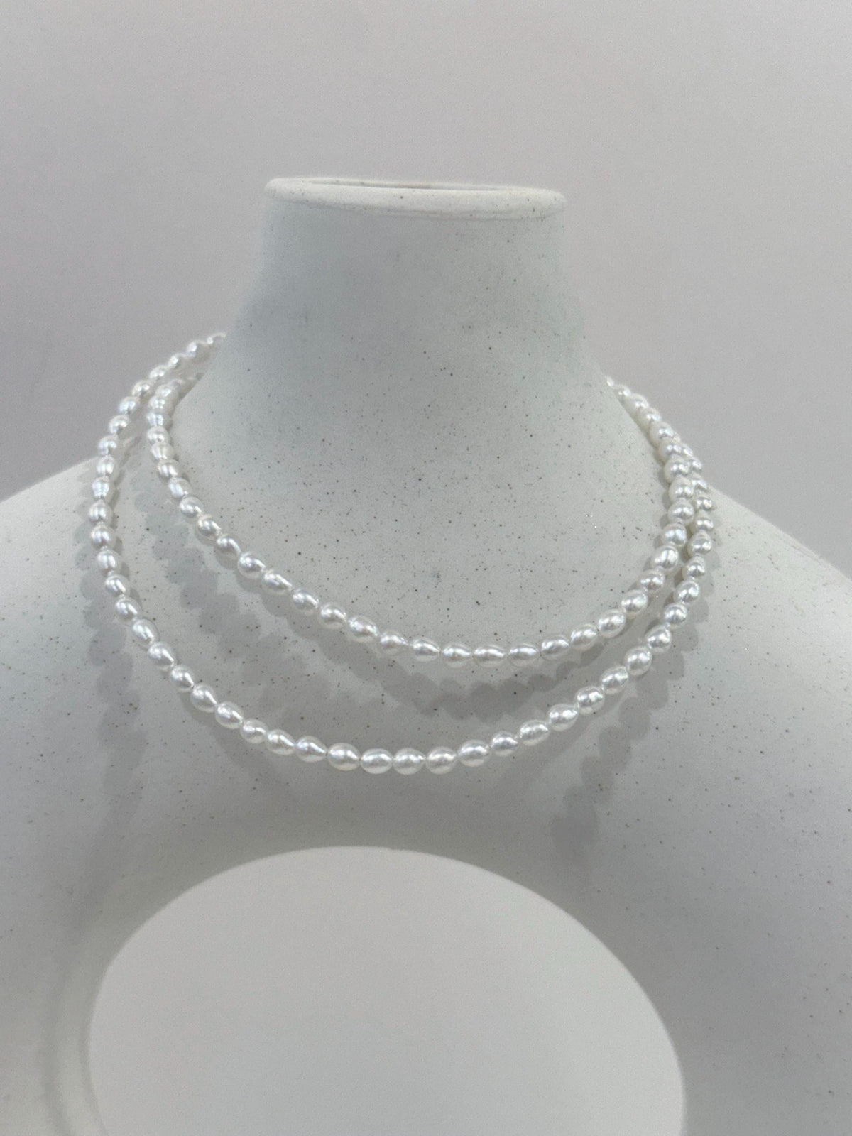 Extremely strong luster cold white keshi pearls necklace strand for her