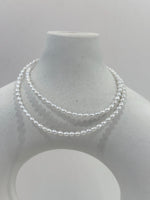 Extremely strong luster cold white keshi pearls necklace strand for her
