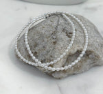 Extremely strong luster cold white keshi pearls necklace strand for her graduation