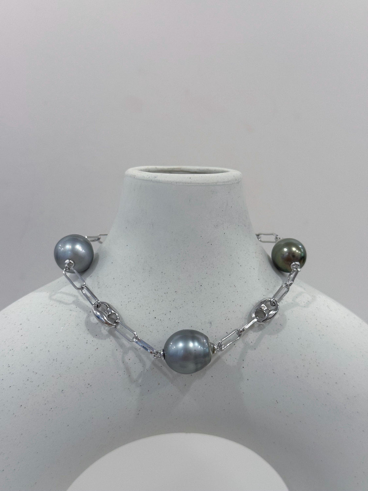 Tahitian tri-pearls s925 silver adjustable bracelet for her
