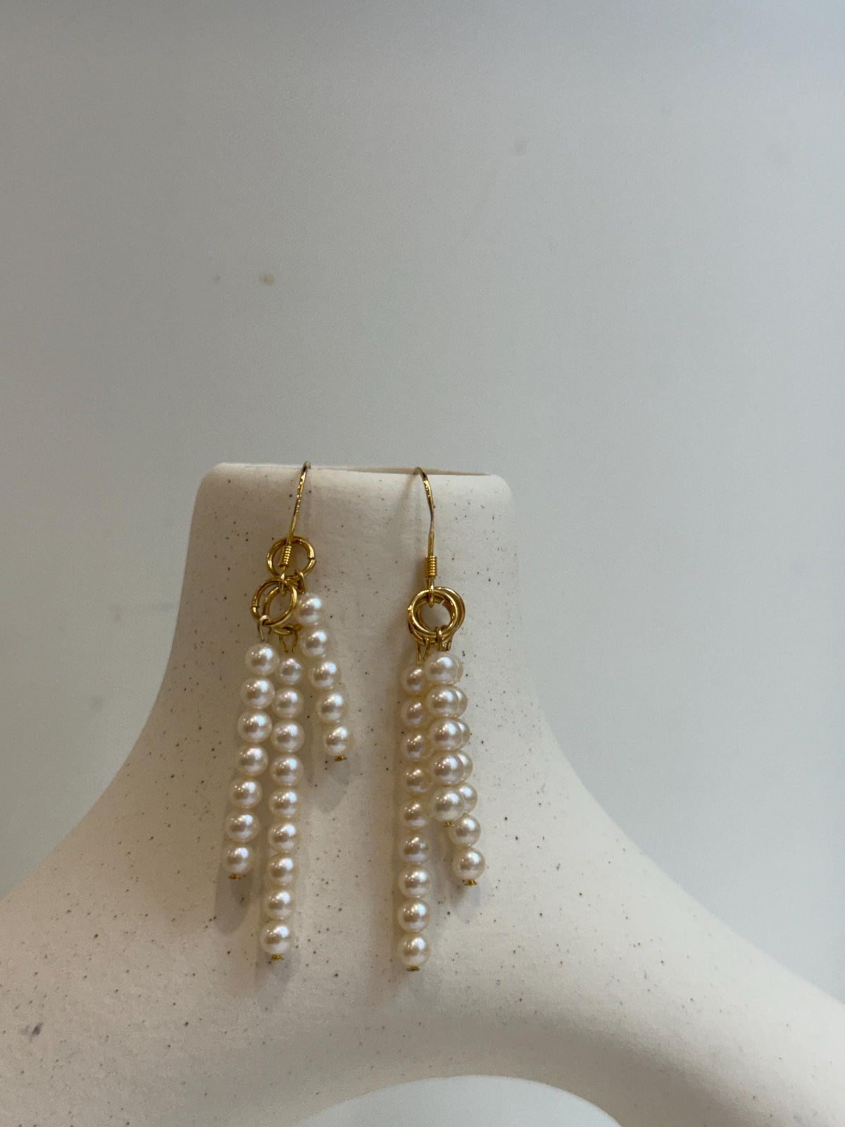 Freshwater extreme luster white pearls s925 silver cool earrings chandeliers for her anniversary