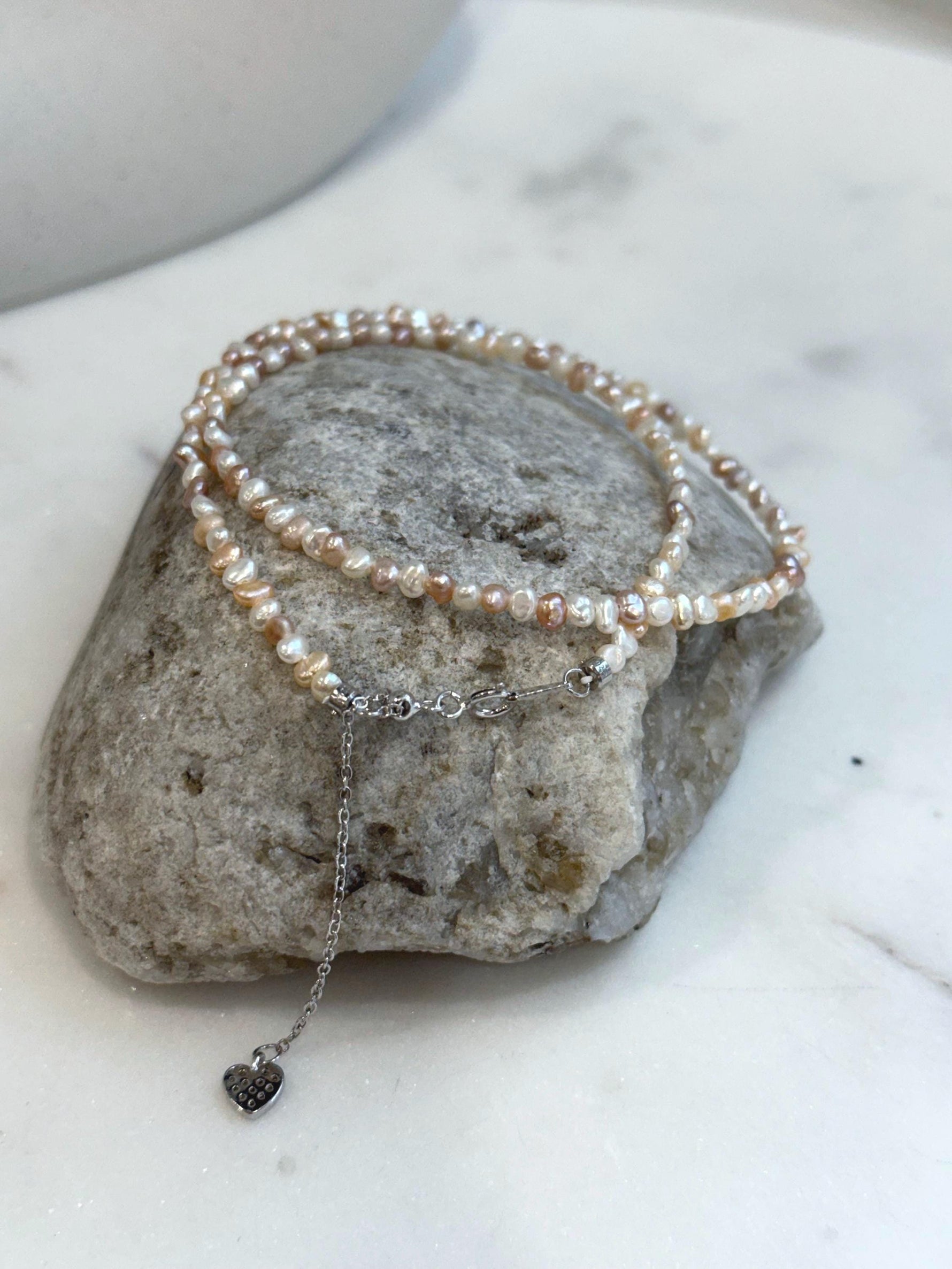 affordable militicolor small pearls s925 silver necklace strand for her