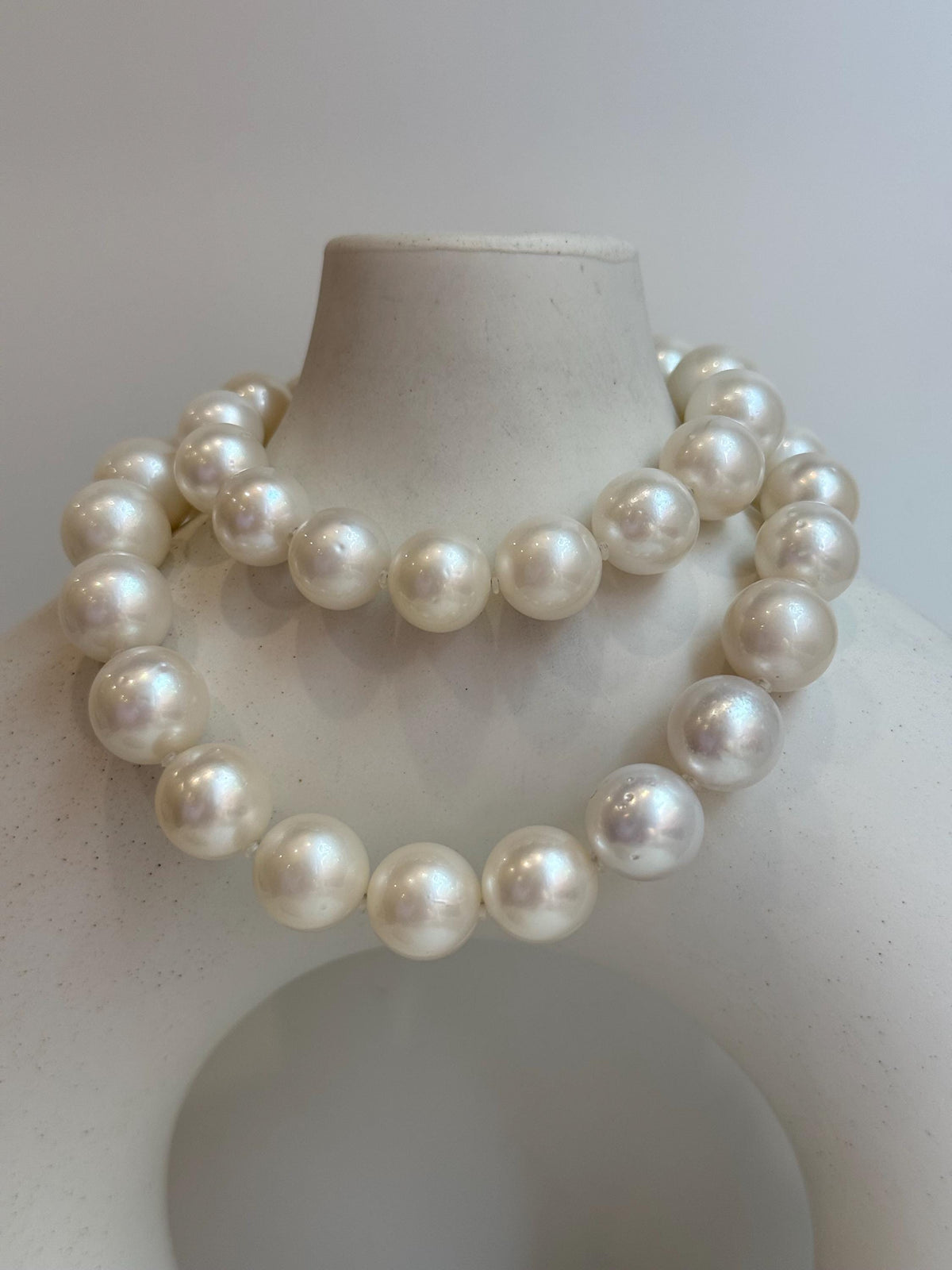 Australian ocean White Silken pearls Necklace strand for her anniversary
