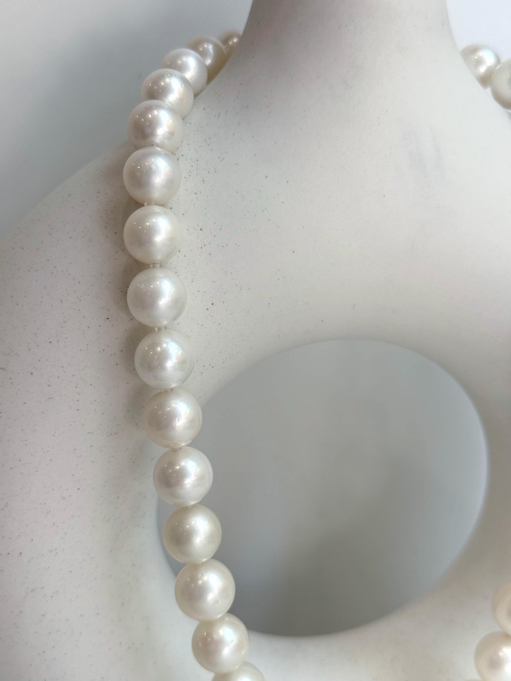 elegant Australian ocean White Silken pearls Necklace strand for her
