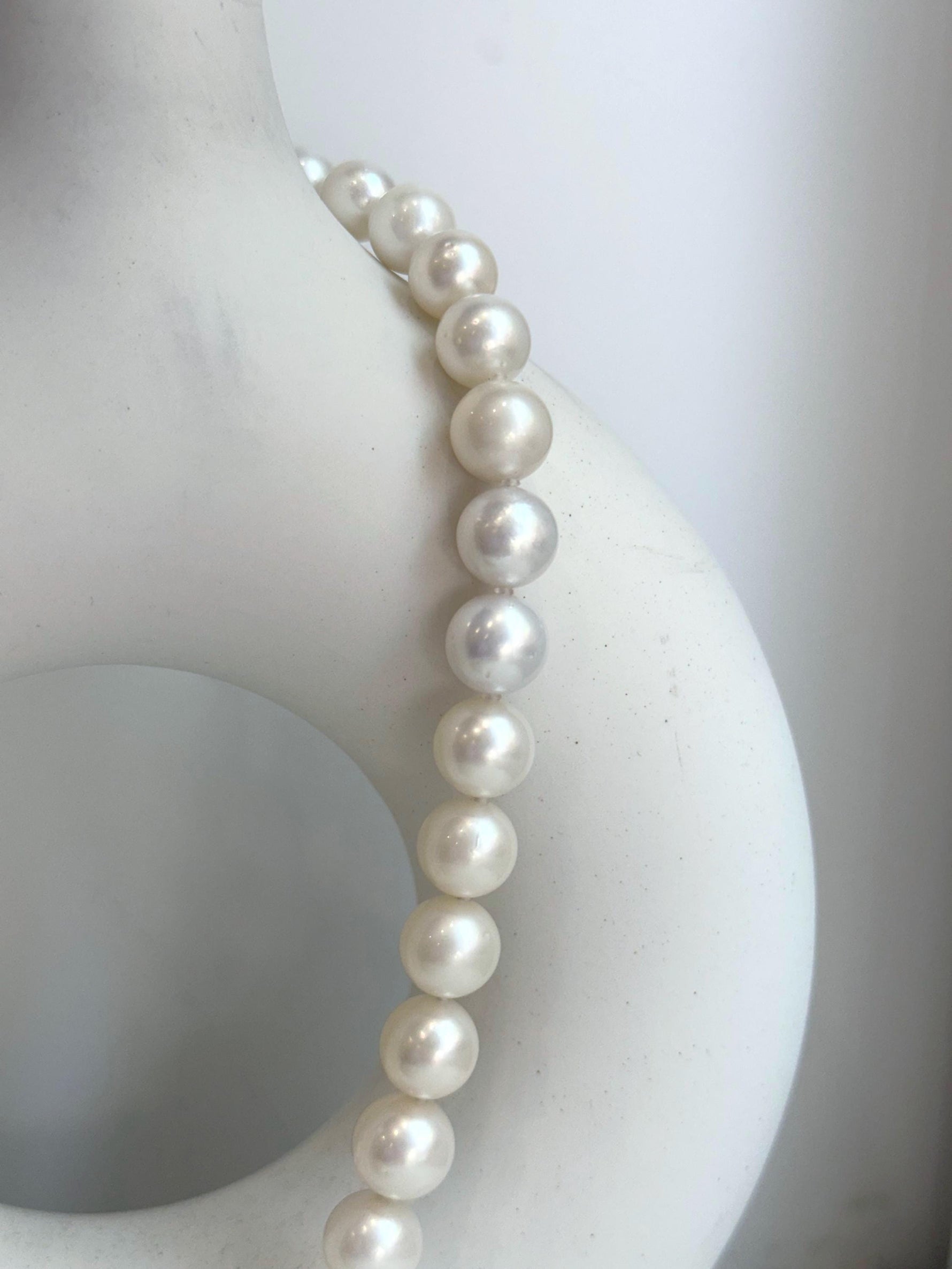 unique Australian ocean White Silken pearls Necklace strand for her