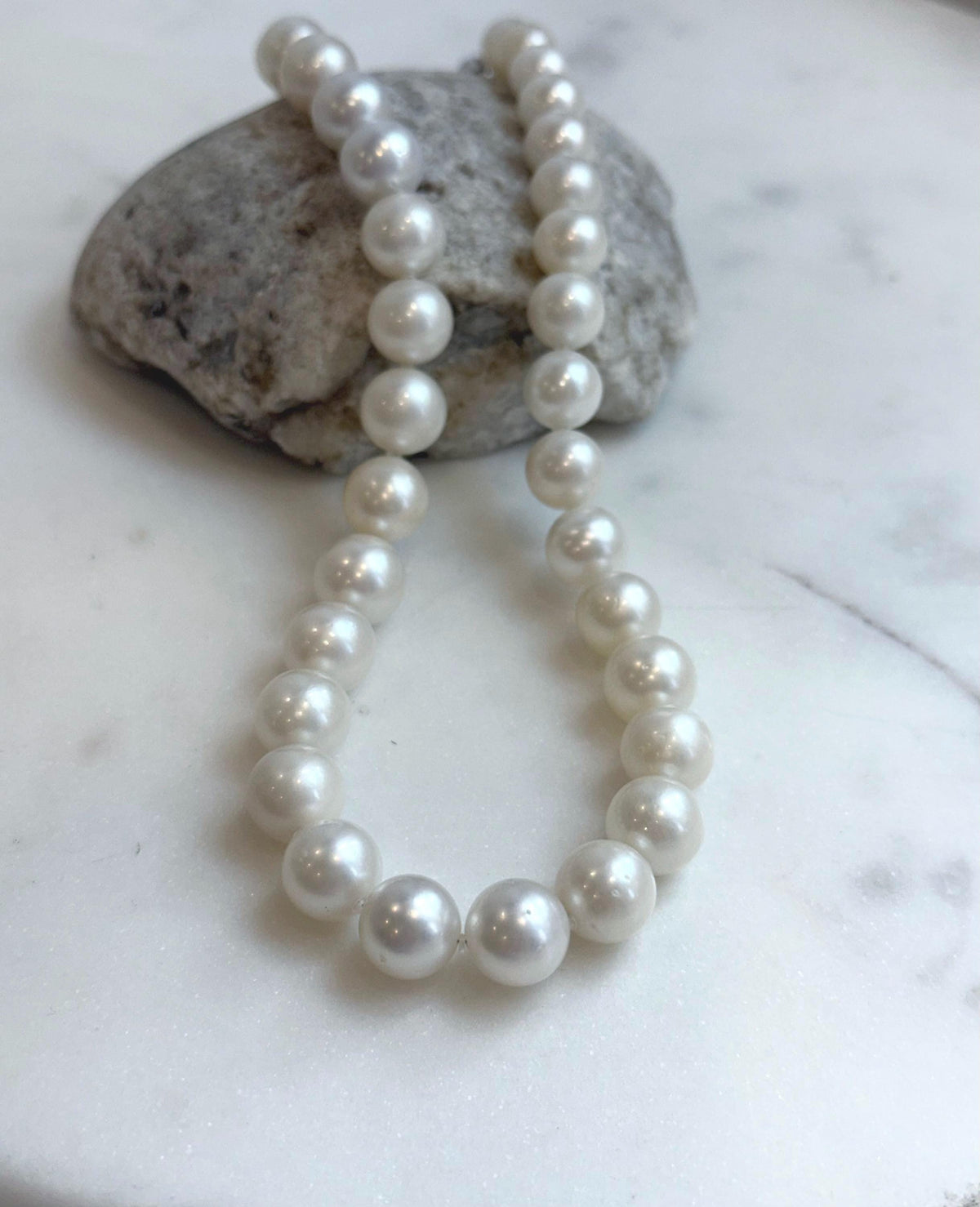 Australian ocean White Silken pearls Necklace strand for her engagement