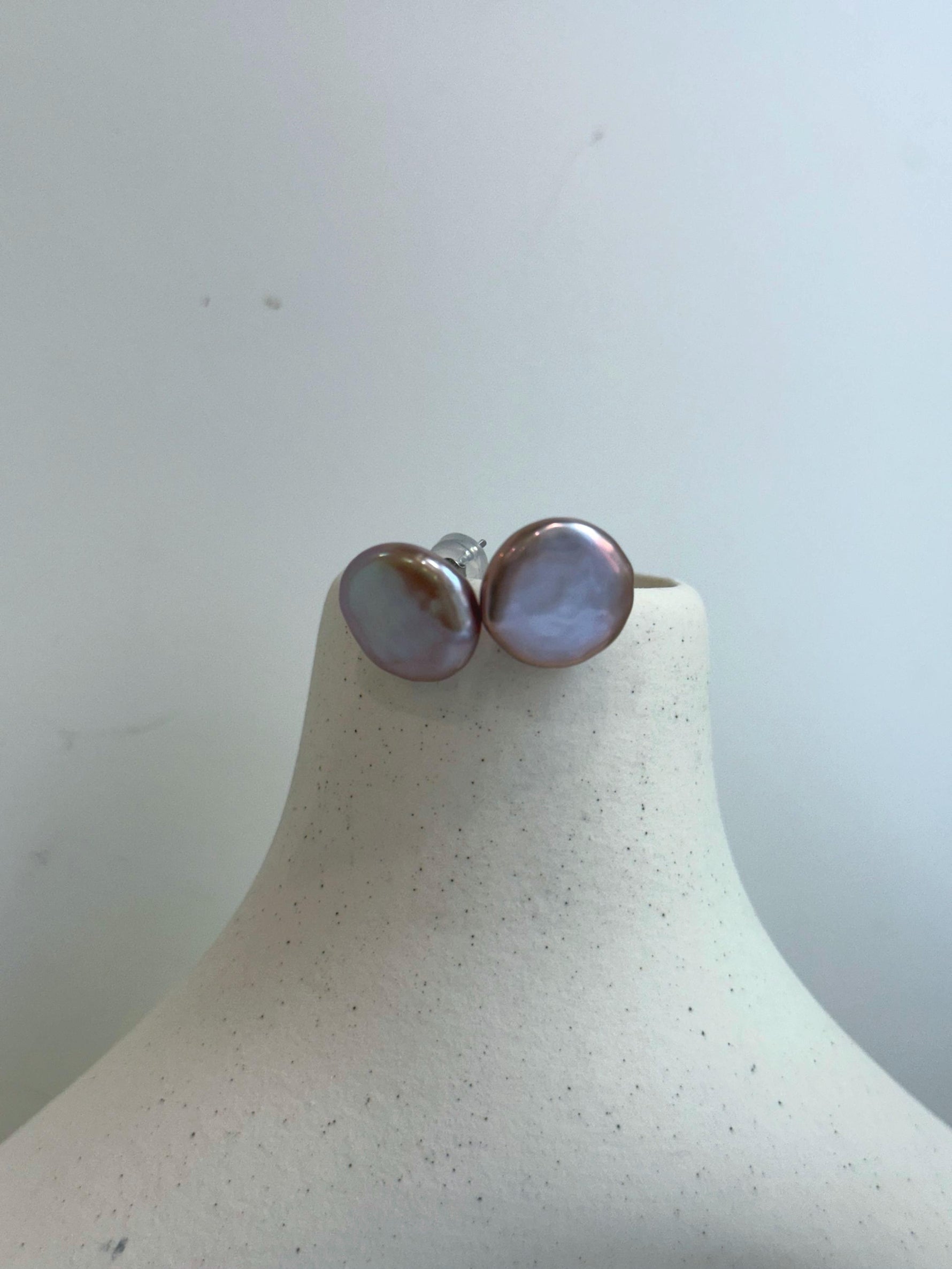 Rose Freshwater Keshi round button pearls s925 silver ring for her daily wear
