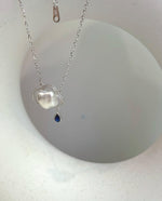 affordable Australian ocean white keshi pearl s925 silver cloud design pendant necklace set for her
