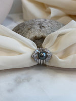 cool Tahitian green Pearl s925 silver 3 rings into 1 set for her