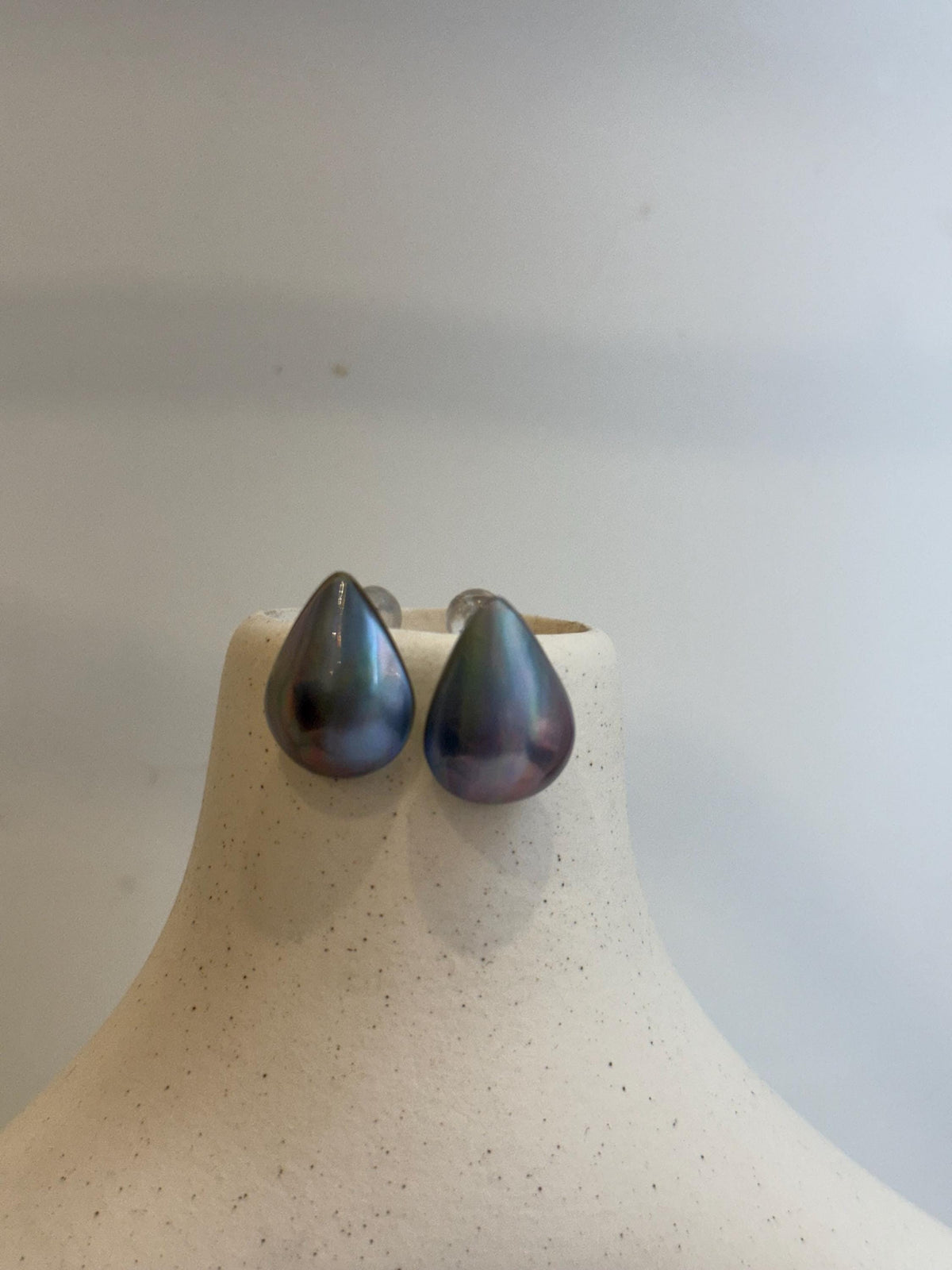 affordable Aurora colors waterdrop ocean Mabe pearls s925 silver earrings for her
