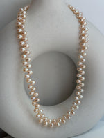 champagne freshwater petal Keshi pearls s925 silver necklace strand for her engagement