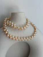 champagne freshwater petal Keshi pearls s925 silver necklace strand for her birthday