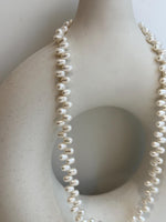 freshwater white petal Keshi pearl s925 silver necklace strand for her daily wear