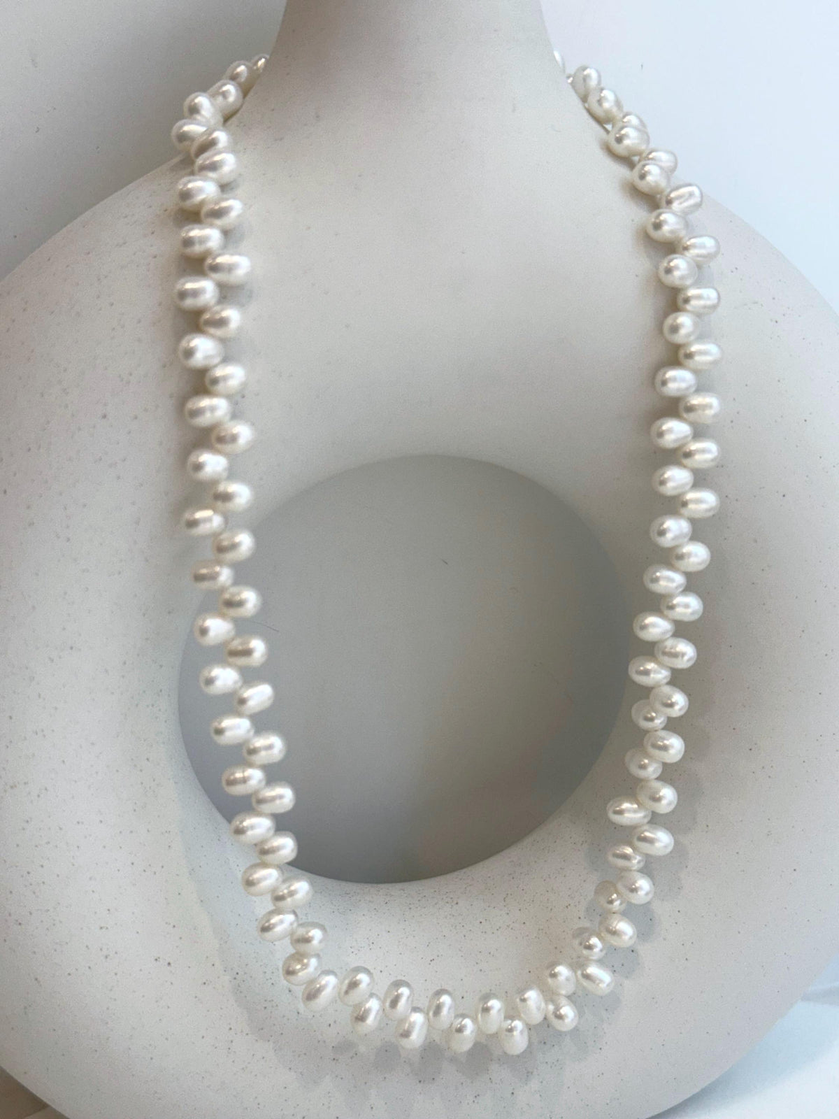 freshwater white petal Keshi pearl s925 silver necklace strand for her birthday