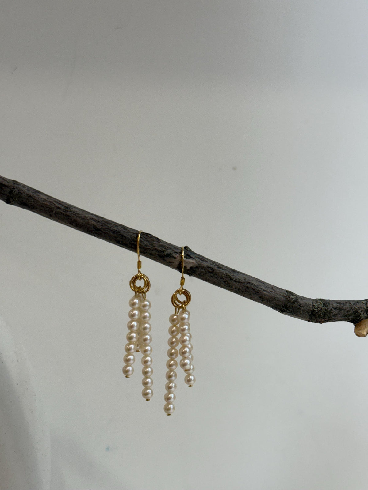 Freshwater extreme luster white pearls s925 silver cool earrings chandeliers for her