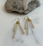 Freshwater extreme luster white pearls s925 silver cool earrings chandeliers for her wedding