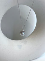 Akoya blue silver ocean pearl minimalist pendant s925 silver necklace set for her