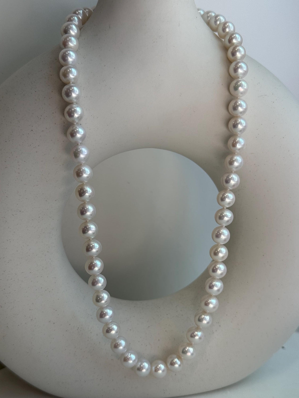 white pearl s925 silver necklace strand for her engagement