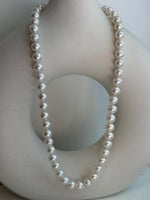 white pearl s925 silver necklace strand for her engagement