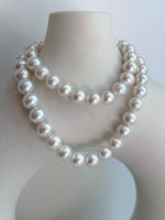 white pearl s925 silver necklace strand for her