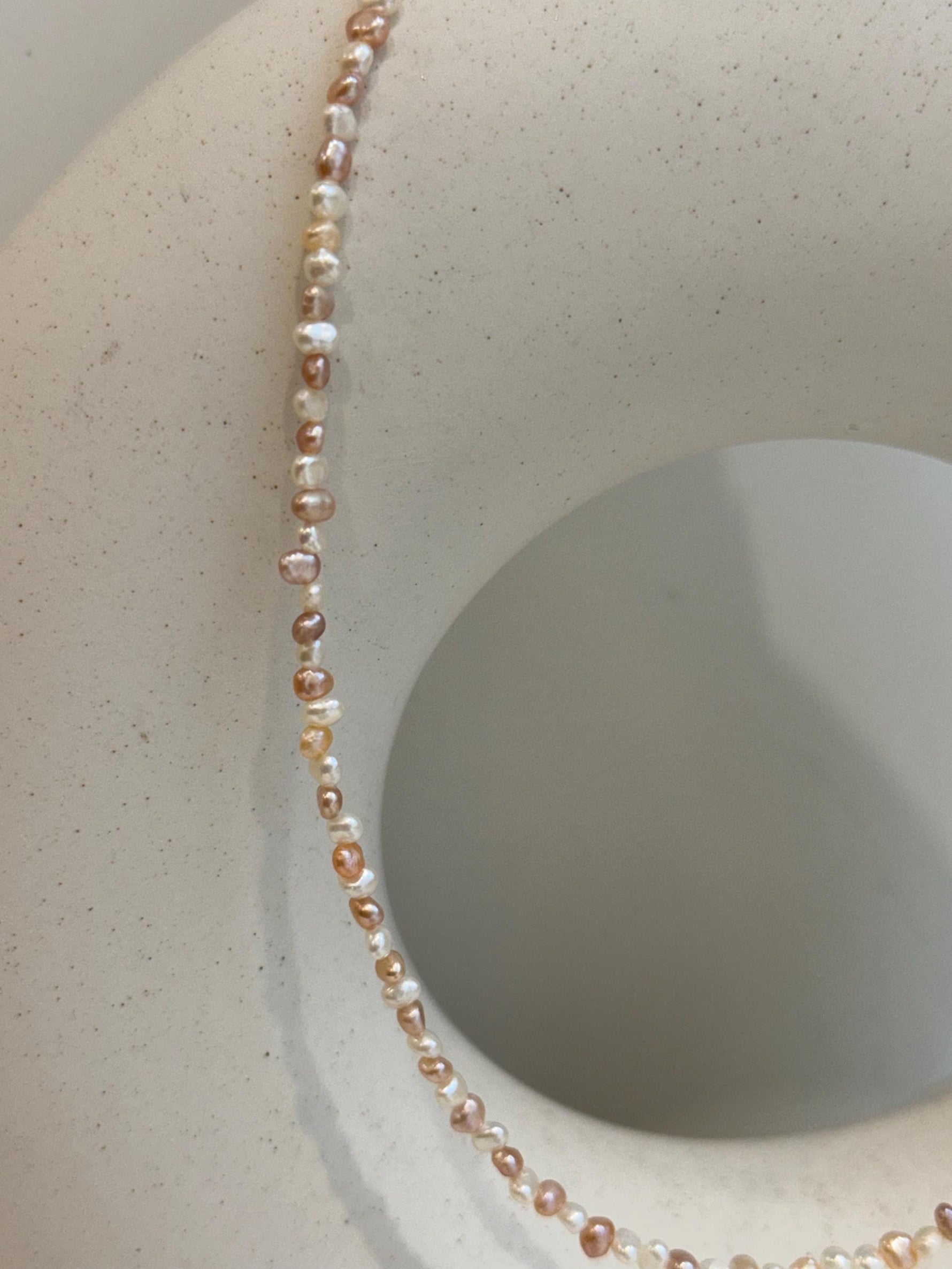militicolor small pearls s925 silver necklace strand for her daily wear