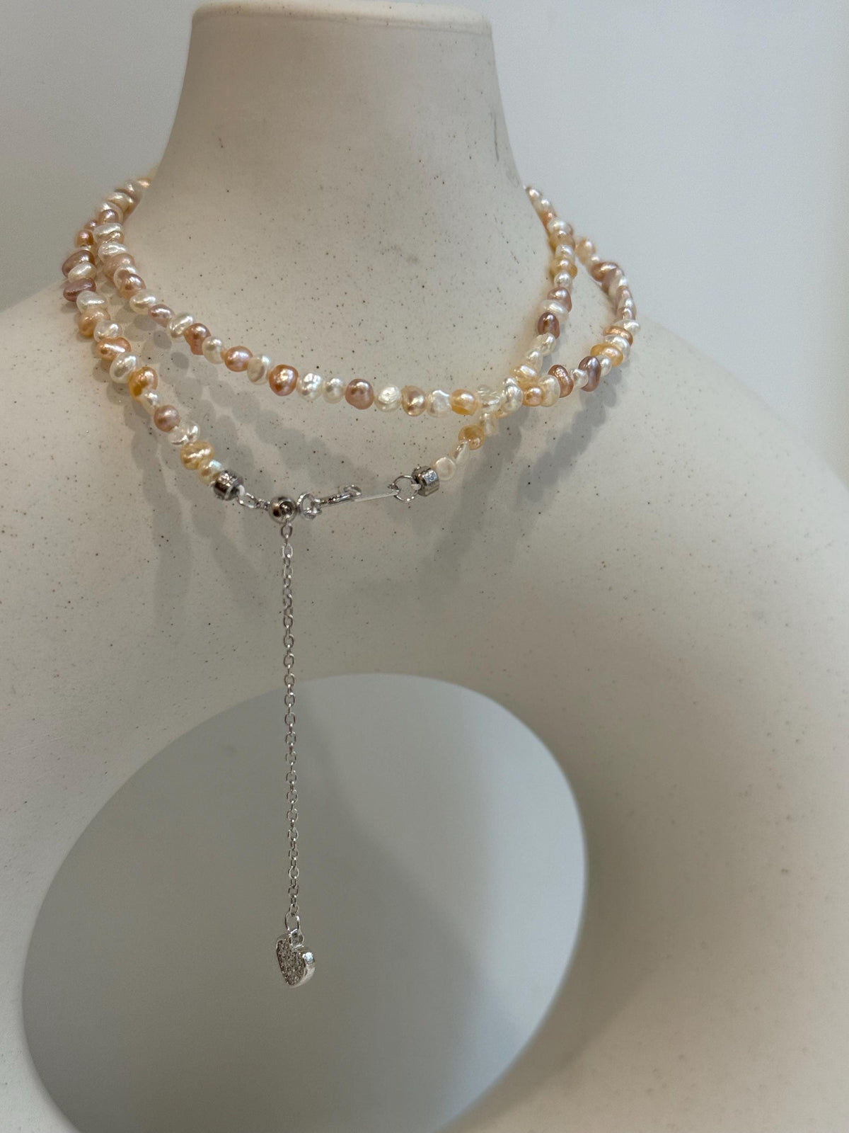 militicolor small pearls s925 silver necklace strand for her birthday