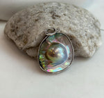 Australian Ocean Metallic rainbow Mabe Pearl s925 silver pendant necklace set for her birthday