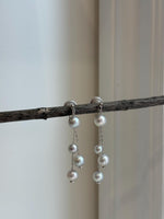 affordable Akoya blue silver ocean pearls s925 silver earrings clips chandeliers for her