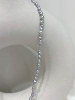freshwater silver iridescent Keshi pearls s925 silver necklace strand for her