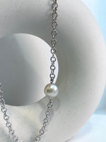 Australian Ocean white baroque pearl S925 silver extremely thick chain necklace set for her anniversary