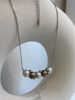Akoya multicolored 5pcs ocean pearls s925 silver necklace pendant necklace set for her birthday