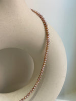 affordable metallic rose lavender pearls s925 silver necklace strand for her