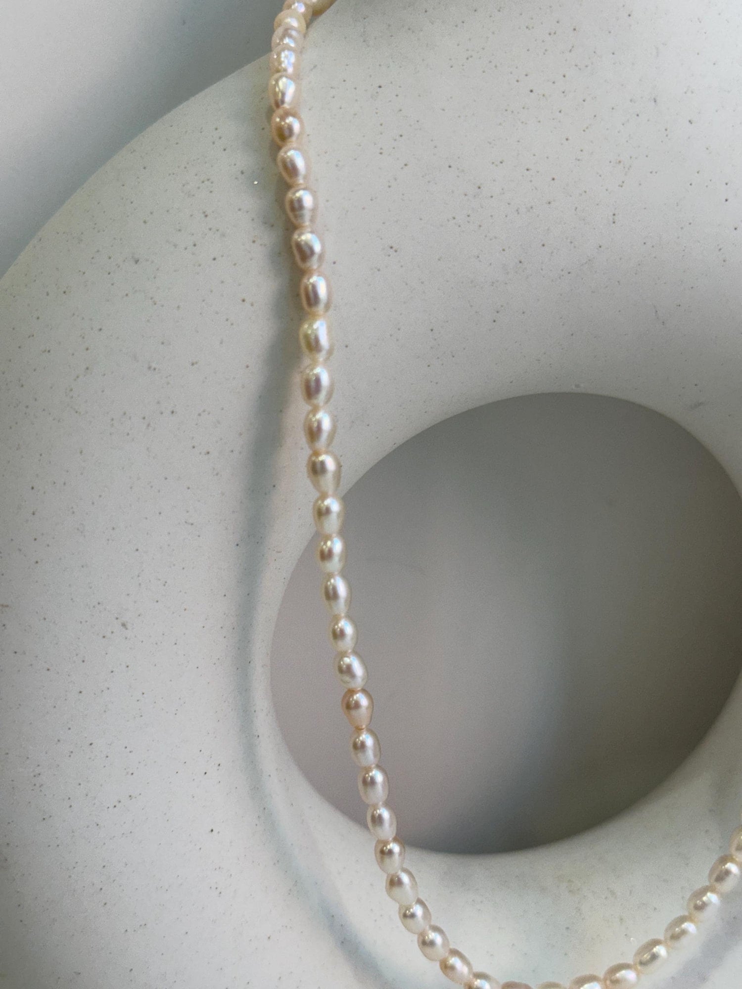 extreme luster white keshi pearls s925 silver necklace strand